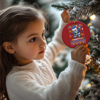 Happy Chrismukkah Merry Xmas Hanukkah Christmas Ornament Dabbing Santa Ugly Chanukah Jewish - Wonder Print Shop