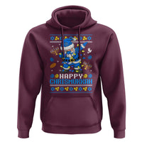 Happy Chrismukkah Merry Christmas Hanukkah Hoodie Dabbing Santa Ugly Chanukah Jewish