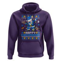 Happy Chrismukkah Merry Christmas Hanukkah Hoodie Dabbing Santa Ugly Chanukah Jewish