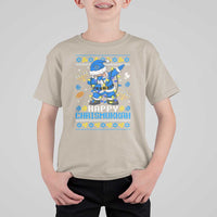 Happy Chrismukkah Merry Christmas Hanukkah T Shirt For Kid Dabbing Santa Ugly Chanukah Jewish - Wonder Print Shop