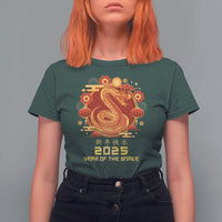 Year Of The Snake 2025 Lunar New Year T Shirt For Women - Wonder Print Shop