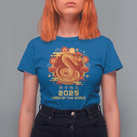 Year Of The Snake 2025 Lunar New Year T Shirt For Women - Wonder Print Shop