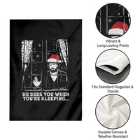 Stranger Christmas Garden Flag Funny Murray He Sees You Vintage - Wonder Print Shop