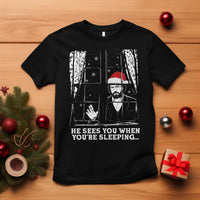 Stranger Christmas T Shirt Funny Murray He Sees You Vintage - Wonder Print Shop