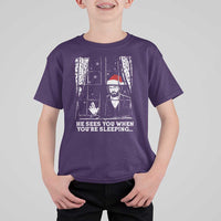 Stranger Christmas T Shirt For Kid Funny Murray He Sees You Vintage - Wonder Print Shop