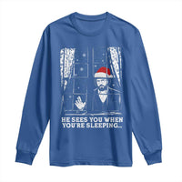 Stranger Christmas Long Sleeve Shirt Funny Murray He Sees You Vintage - Wonder Print Shop