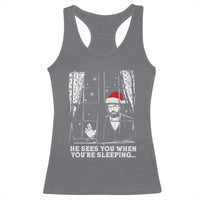 Stranger Christmas Racerback Tank Top Funny Murray He Sees You Vintage - Wonder Print Shop