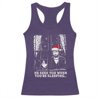 Stranger Christmas Racerback Tank Top Funny Murray He Sees You Vintage - Wonder Print Shop