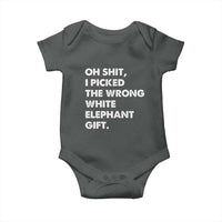 Oh Shit Funny White Elephant Gifts Baby Onesie - Wonder Print Shop