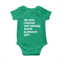 Oh Shit Funny White Elephant Gifts Baby Onesie - Wonder Print Shop