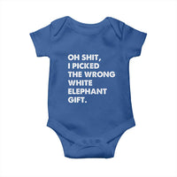 Oh Shit Funny White Elephant Gifts Baby Onesie - Wonder Print Shop