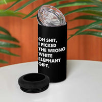 Oh Shit Funny White Elephant Gifts 4 in 1 Can Cooler Tumbler - Wonder Print Shop