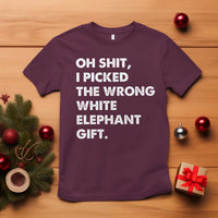 Oh Shit Funny White Elephant Gifts T Shirt - Wonder Print Shop