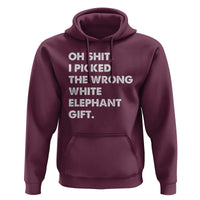 Oh Shit Funny White Elephant Gifts Hoodie - Wonder Print Shop