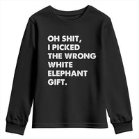 Oh Shit Funny White Elephant Gifts Youth Sweatshirt - Wonder Print Shop