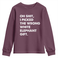 Oh Shit Funny White Elephant Gifts Youth Sweatshirt - Wonder Print Shop