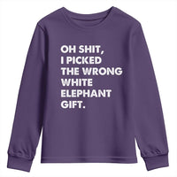 Oh Shit Funny White Elephant Gifts Youth Sweatshirt - Wonder Print Shop