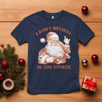 Retro Funny Santa T Shirt I Don't Believe In You Either 90s Christmas - Wonder Print Shop