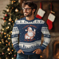 Retro Funny Santa Ugly Christmas Sweater I Don't Believe In You Either 90s Xmas - Wonder Print Shop