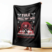 Christmas Yule Shall Not Pass Throw Blanket Fantasy Movie Ugly Xmas - Wonder Print Shop