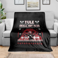 Christmas Yule Shall Not Pass Throw Blanket Fantasy Movie Ugly Xmas - Wonder Print Shop
