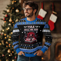 Christmas Yule Shall Not Pass Hanukkah Ugly Sweater Fantasy Movie Ugly Xmas - Wonder Print Shop