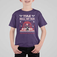 Christmas Yule Shall Not Pass T Shirt For Kid Fantasy Movie Ugly Xmas - Wonder Print Shop
