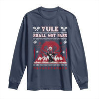 Christmas Yule Shall Not Pass Long Sleeve Shirt Fantasy Movie Ugly Xmas - Wonder Print Shop