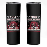 Christmas Yule Shall Not Pass Skinny Tumbler Fantasy Movie Ugly Xmas - Wonder Print Shop