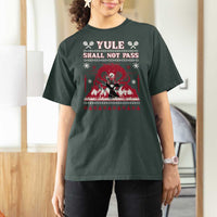 Christmas Yule Shall Not Pass T Shirt For Women Fantasy Movie Ugly Xmas - Wonder Print Shop