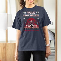 Christmas Yule Shall Not Pass T Shirt For Women Fantasy Movie Ugly Xmas - Wonder Print Shop