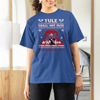 Christmas Yule Shall Not Pass T Shirt For Women Fantasy Movie Ugly Xmas - Wonder Print Shop