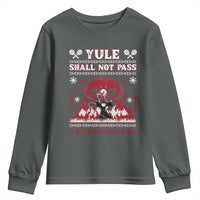 Christmas Yule Shall Not Pass Youth Sweatshirt Fantasy Movie Ugly Xmas - Wonder Print Shop