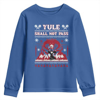 Christmas Yule Shall Not Pass Youth Sweatshirt Fantasy Movie Ugly Xmas - Wonder Print Shop