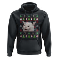 Woman Yelling At A Cat Ugly Christmas Hoodie Funny Cat Meme Matching Couple Christmas Pajama - Wonder Print Shop