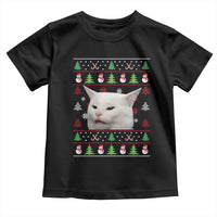 Woman Yelling At A Cat Ugly Christmas Toddler T Shirt Funny Cat Meme Matching Couple Christmas Pajama - Wonder Print Shop