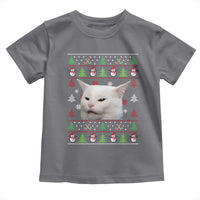 Woman Yelling At A Cat Ugly Christmas Toddler T Shirt Funny Cat Meme Matching Couple Christmas Pajama - Wonder Print Shop