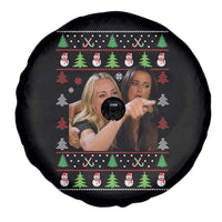Woman Yelling At A Cat Ugly Christmas Spare Tire Cover Funny Meme Matching Couple Christmas Pajama - Wonder Print Shop