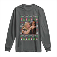 Woman Yelling At A Cat Ugly Christmas Long Sleeve Shirt Funny Meme Matching Couple Christmas Pajama - Wonder Print Shop