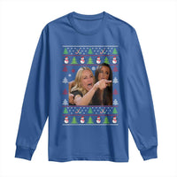 Woman Yelling At A Cat Ugly Christmas Long Sleeve Shirt Funny Meme Matching Couple Christmas Pajama - Wonder Print Shop