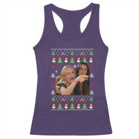 Woman Yelling At A Cat Ugly Christmas Racerback Tank Top Funny Meme Matching Couple Christmas Pajama - Wonder Print Shop