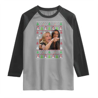 Woman Yelling At A Cat Ugly Christmas Raglan Shirt Funny Meme Matching Couple Christmas Pajama - Wonder Print Shop