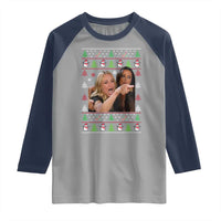 Woman Yelling At A Cat Ugly Christmas Raglan Shirt Funny Meme Matching Couple Christmas Pajama - Wonder Print Shop