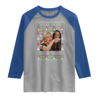 Woman Yelling At A Cat Ugly Christmas Raglan Shirt Funny Meme Matching Couple Christmas Pajama - Wonder Print Shop