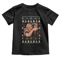 Woman Yelling At A Cat Ugly Christmas Toddler T Shirt Funny Meme Matching Couple Christmas Pajama - Wonder Print Shop
