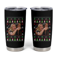 Woman Yelling At A Cat Ugly Christmas Tumbler Cup Funny Meme Matching Couple Christmas Pajama - Wonder Print Shop
