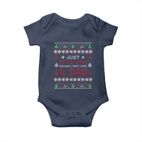 Just Feliz Navi Because I Dont Have A Dad Ugly Christmas Baby Onesie - Wonder Print Shop