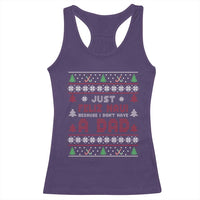 Just Feliz Navi Because I Dont Have A Dad Ugly Christmas Racerback Tank Top - Wonder Print Shop