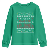 Just Feliz Navi Because I Dont Have A Dad Ugly Christmas Youth Sweatshirt - Wonder Print Shop