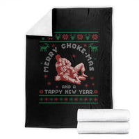 Funny Jiu Jitsu Christmas Throw Blanket Holiday Martial Arts BJJ Lover Ugly Xmas - Wonder Print Shop